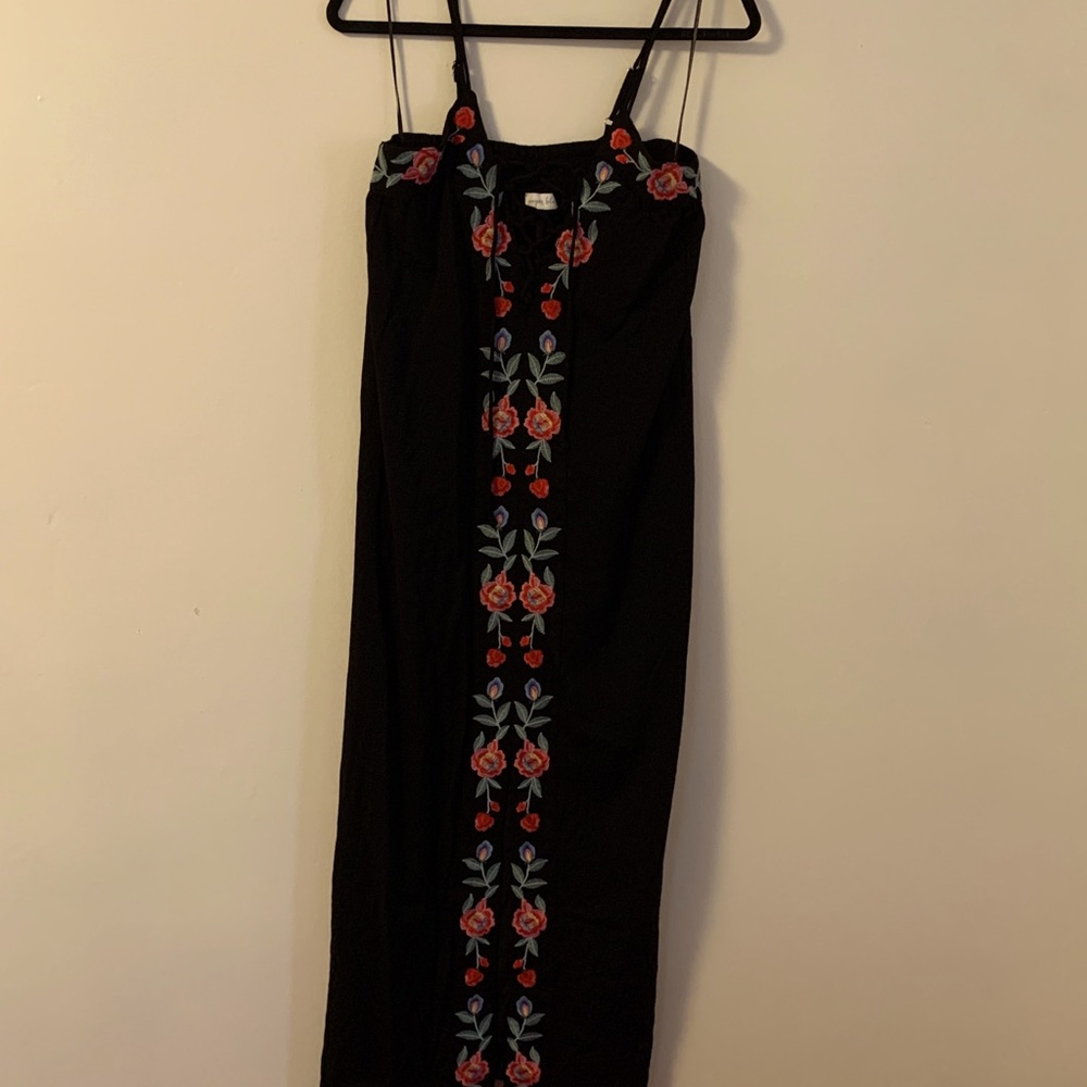 Juniper Blue Embroidered Maxi Dress